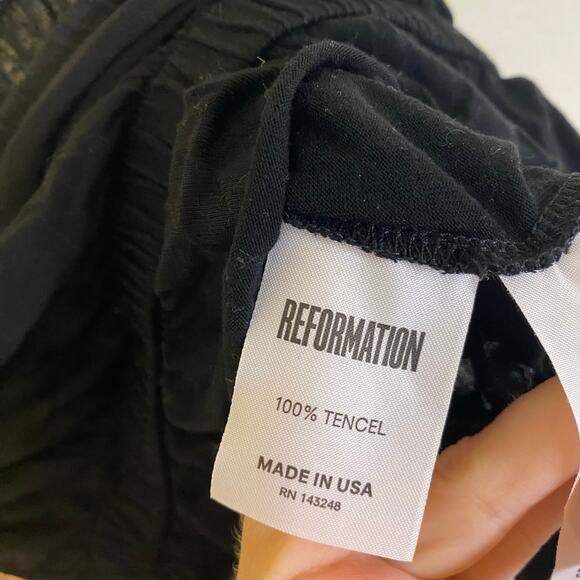 Reformation Black Tencel Crop Top Tank Size S - Picture 3 of 6